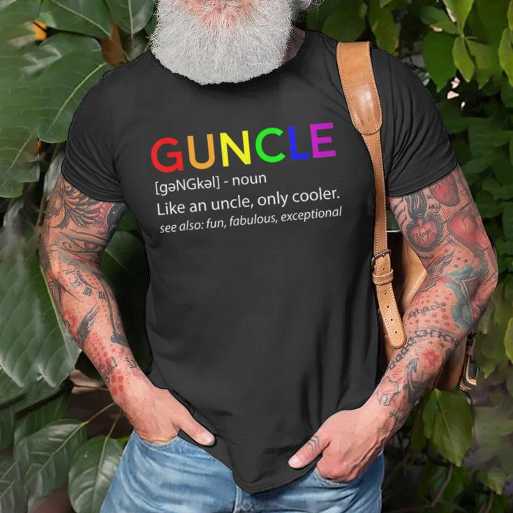 Guncle Rainbow Uncle Lgbt Gay Pride Gifts Old Men T-shirt Gifts for Old Men