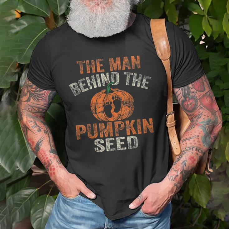 Halloween Pregnancy Dad The Man Behind The Pumpkin Seed Old Men T-shirt Gifts for Old Men