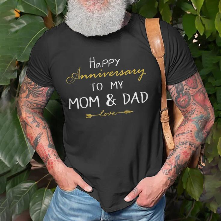 Happy Anniversary To My Mom And Dad Married Couples Gifts Old Men T-shirt Gifts for Old Men