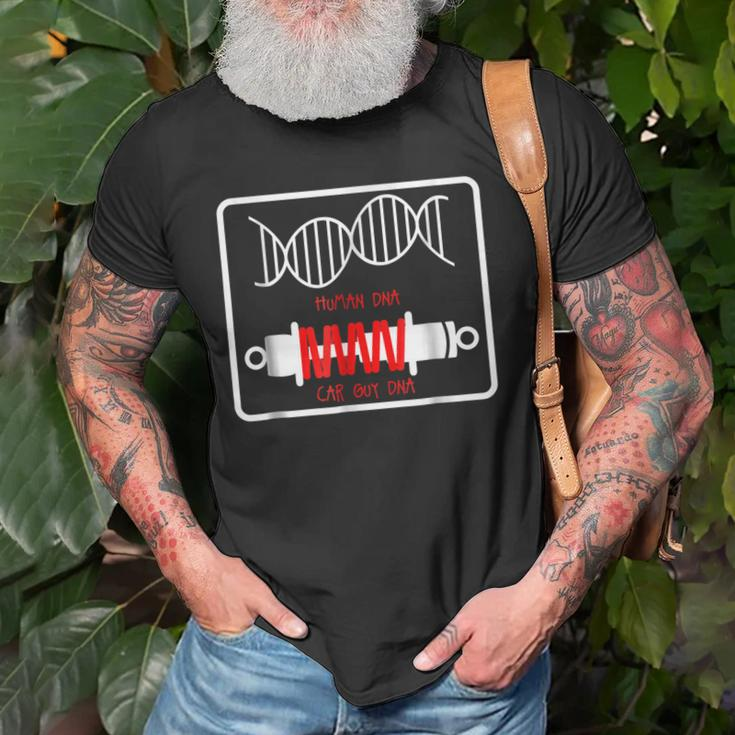 Human Vs Car Guy Dna Mechanic Grease Monkey Funny Garage Old Men T-shirt Gifts for Old Men