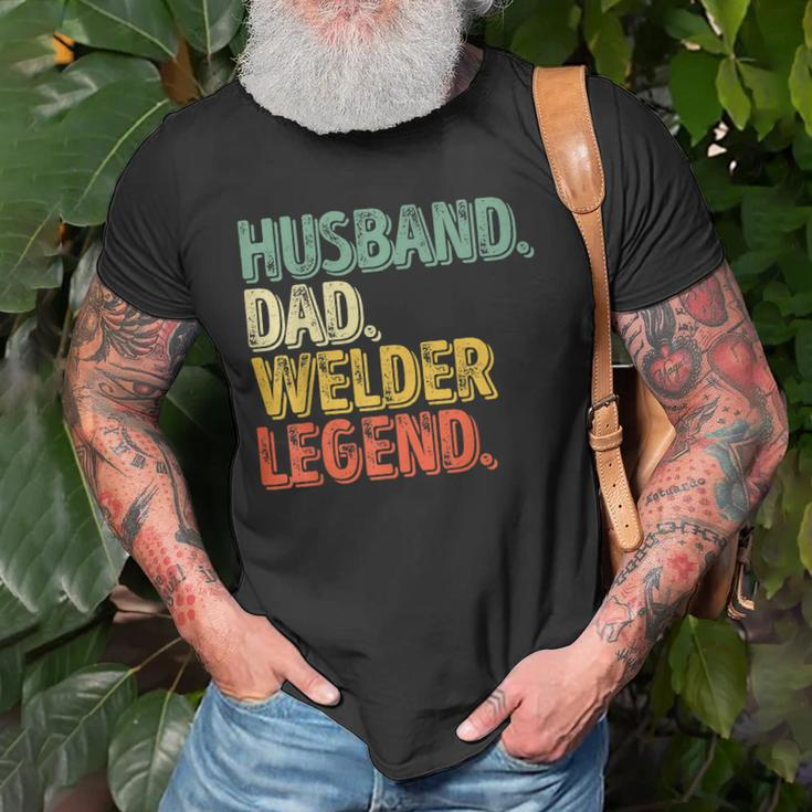 Husband Dad Welder Legend Funny Fathers Day Gift For Mens Old Men T-shirt Gifts for Old Men