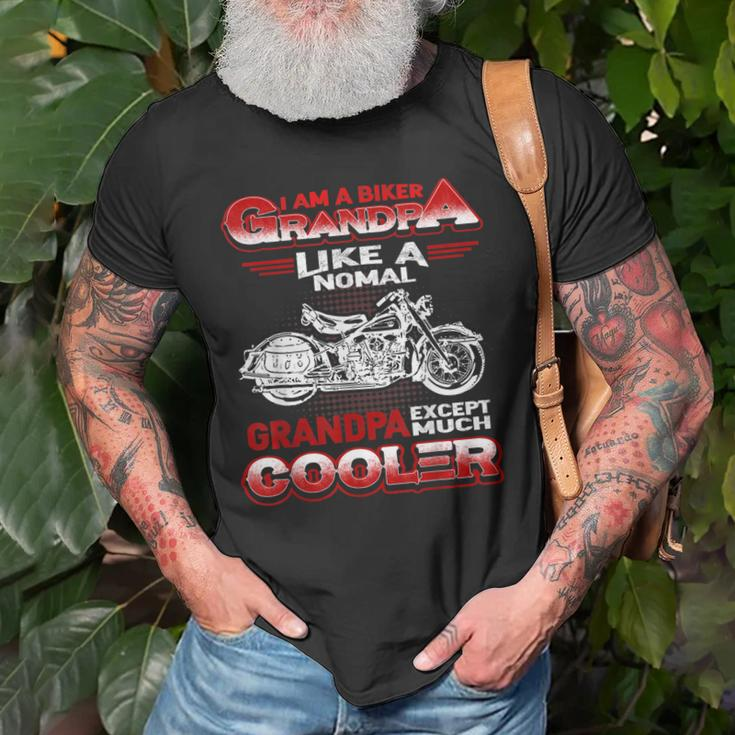I Am A Biker Grandpa Cool Motorbike Chopper Gift Gift For Mens Old Men T-shirt Gifts for Old Men
