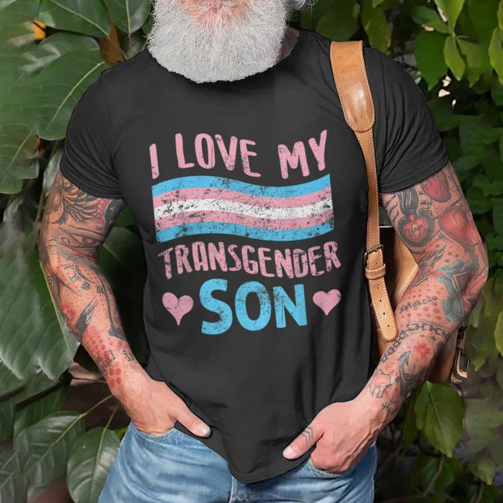 I Love My Transgender Son Transsexual Trans Parents Dad Old Men T-shirt Gifts for Old Men