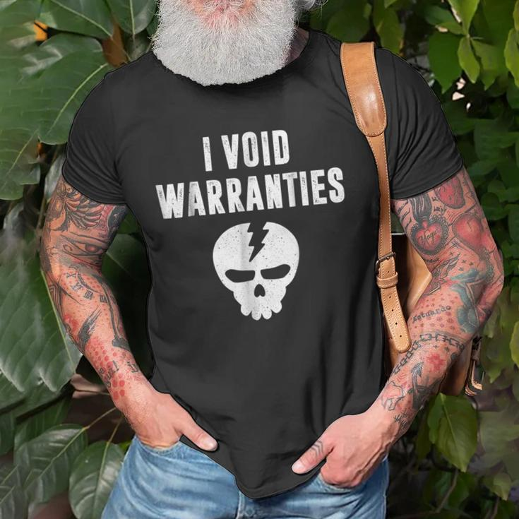 I Void Warranties Funny Mechanic Techie Old Men T-shirt Gifts for Old Men