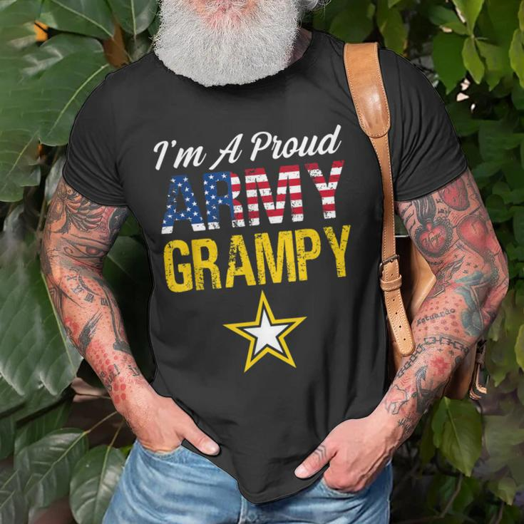 Im A Proud Army Grampy Military Pride American Flag Old Men T-shirt Gifts for Old Men