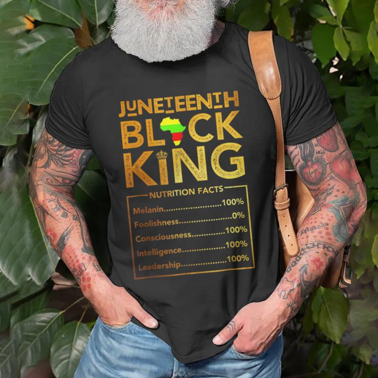 Junenth Black King Melanin Dad Fathers Day Men Fathers Old Men T-shirt Gifts for Old Men