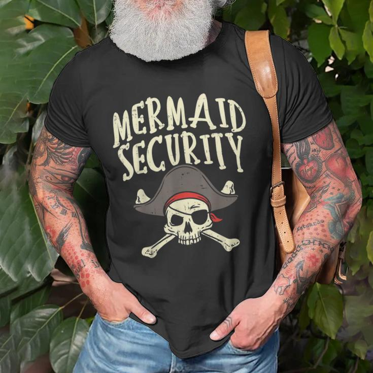 Mermaid Security Pirate Matching Family Party Dad Brother Old Men T-shirt Gifts for Old Men