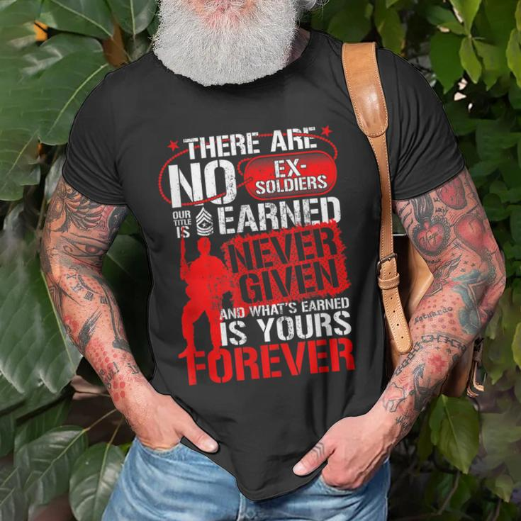 Military There Are No Exsoldiers Veterans Day Gift For Vet Gift For Mens Old Men T-shirt Gifts for Old Men