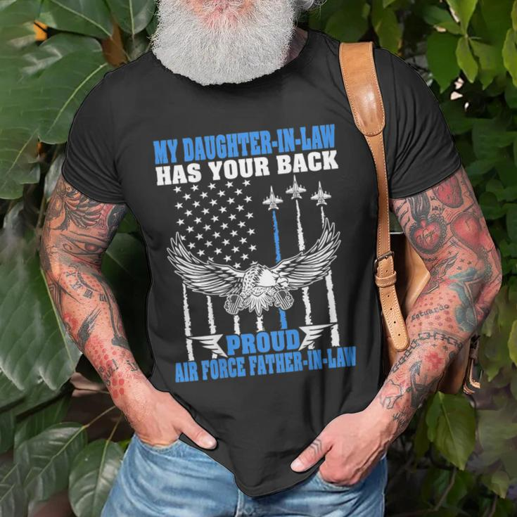 My Daughterinlaw Has Your Back Air Force Fatherinlaw Gift For Mens Old Men T-shirt Gifts for Old Men