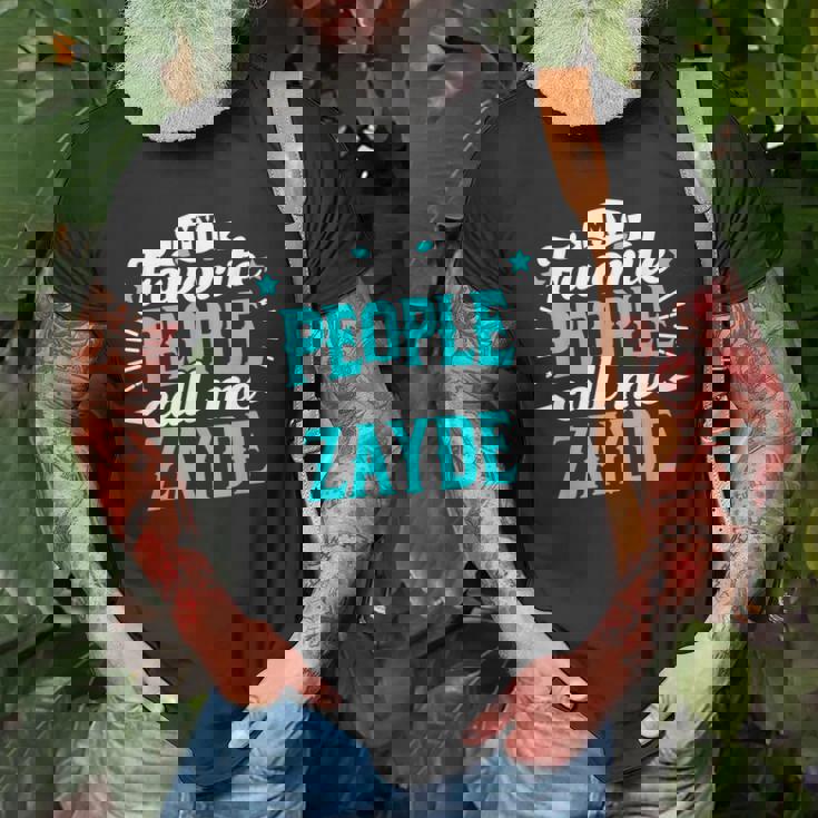 My Favorite People Call Me Zayde Jewish Grandpa Granddad Old Men T-shirt Gifts for Old Men