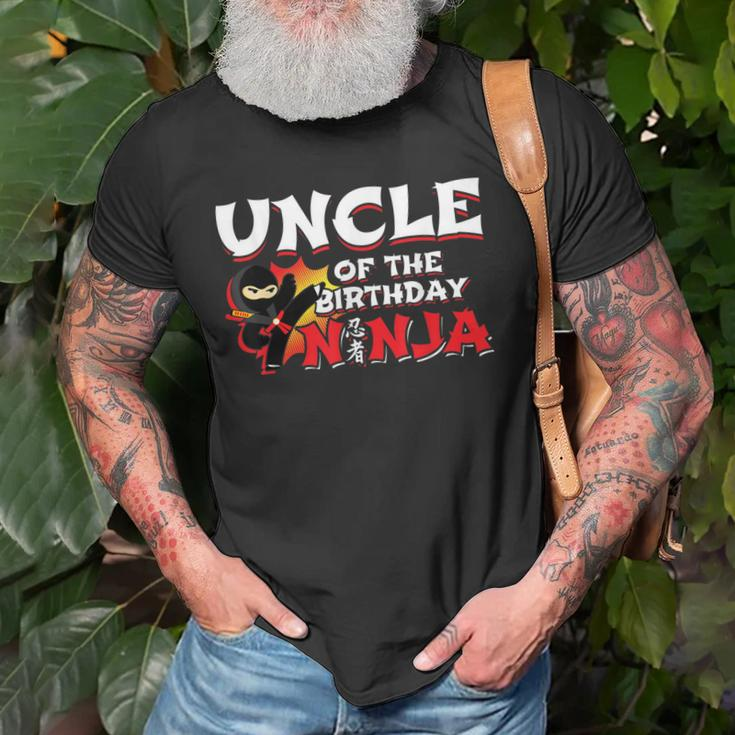 Ninja Birthday Party Uncle Of The Birthday Ninja Old Men T-shirt Gifts for Old Men