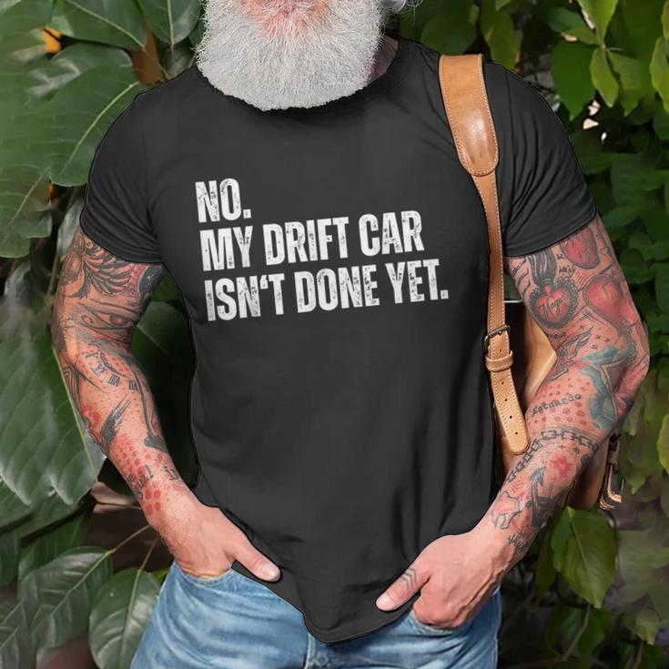 No My Car Isnt Done Yet Funny Car Mechanic Garage Old Men T-shirt Gifts for Old Men