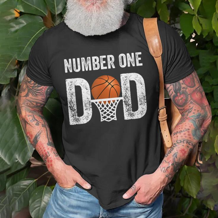 Number One Basketball Dad Fathers Day For Men Gift For Mens Old Men T-shirt Gifts for Old Men