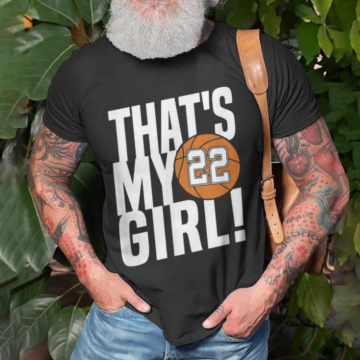 Number Twentytwo Thats My Girl 22 Basketball Mom Dad Old Men T-shirt Gifts for Old Men