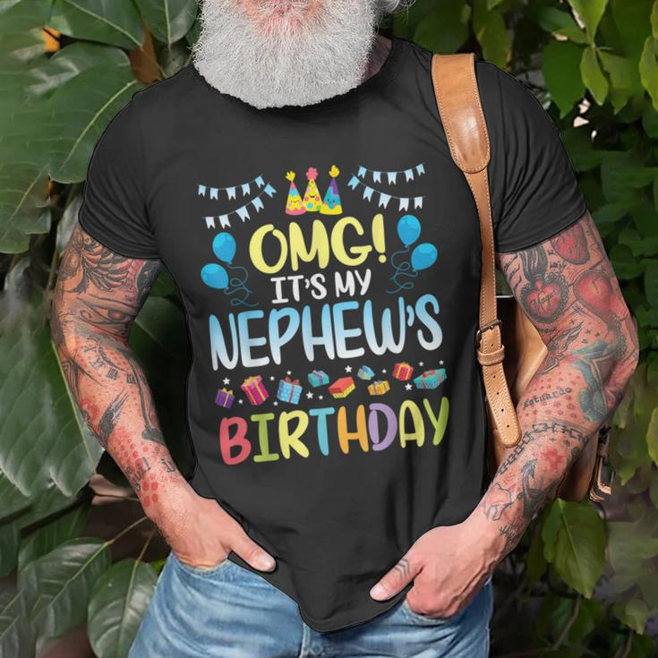 Omg Its My Nephews Birthday Happy To Me You Uncle Aunt Old Men T-shirt Gifts for Old Men