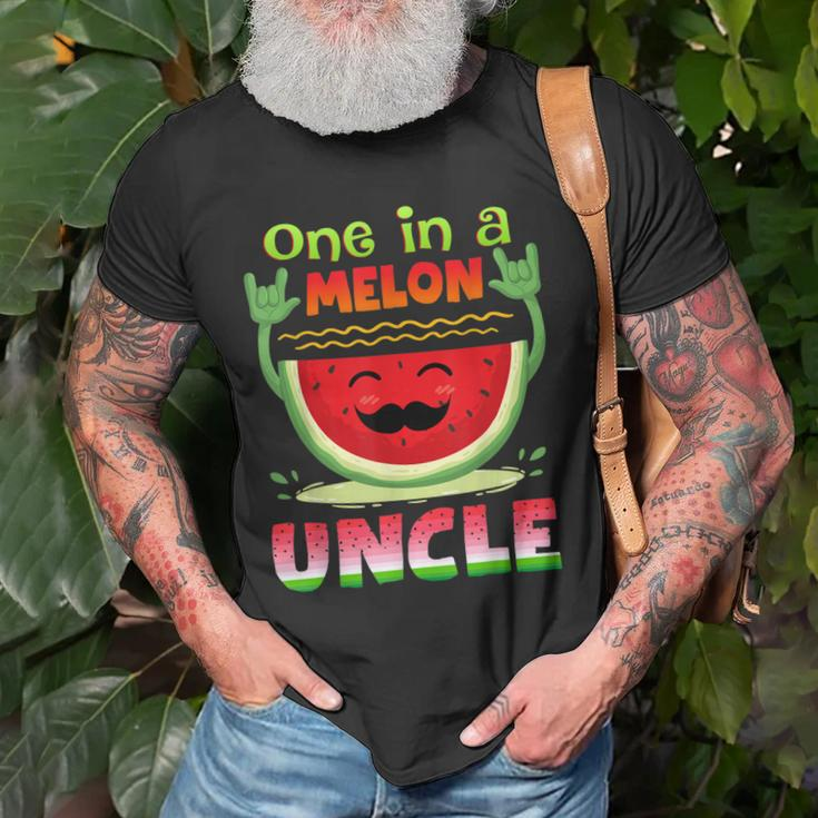 One In A Melon Uncle Funny Watermelon Old Men T-shirt Gifts for Old Men