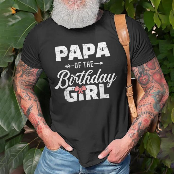 Papa Of The Birthday Daughter Girl Matching Family Grandpa Gift For Mens Old Men T-shirt Gifts for Old Men