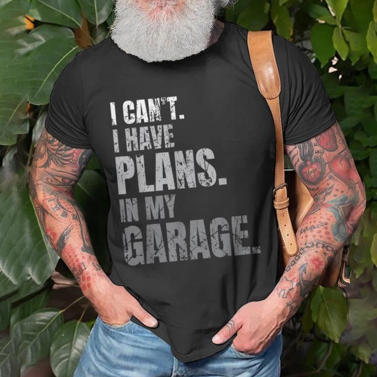 Plans Workshop Funny Car Lovers Gift My Garage Car Mechanic Old Men T-shirt Gifts for Old Men