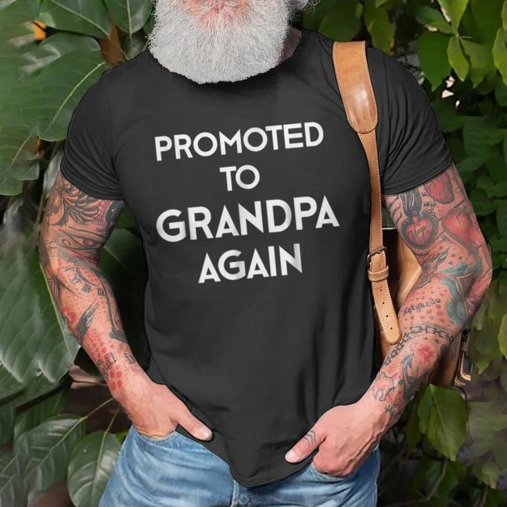 Promoted To Grandpa Again Pregnancy Announcement Old Men T-shirt Gifts for Old Men