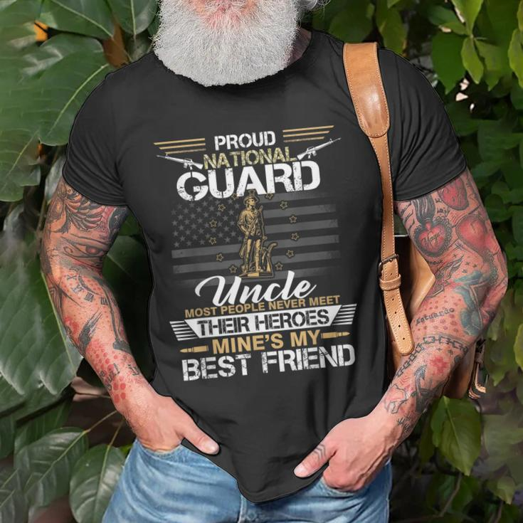 Proud Army National Guard Uncle Flag Us Military Old Men T-shirt Gifts for Old Men
