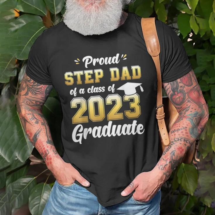 Proud Step Dad Of A Class Of 2023 Seniors Graduation 23 Old Men T-shirt Gifts for Old Men