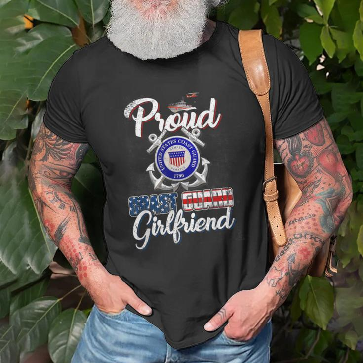 Proud Us Coast Guard Girlfriend Us Military Family Old Men T-shirt Gifts for Old Men