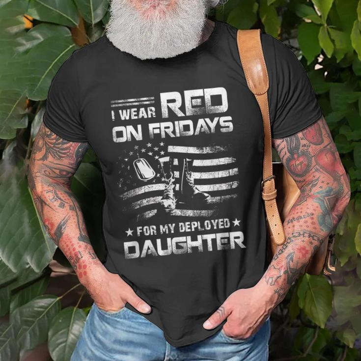 Red Friday Military Remember Everyone Deployed For Daughter Old Men T-shirt Gifts for Old Men