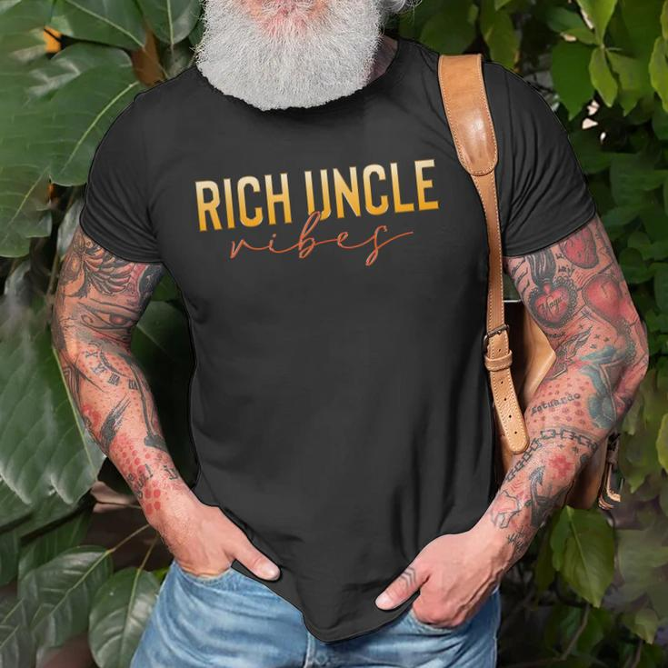 Rich Uncle Vibes Fabulous Uncle Family Matching Old Men T-shirt Gifts for Old Men