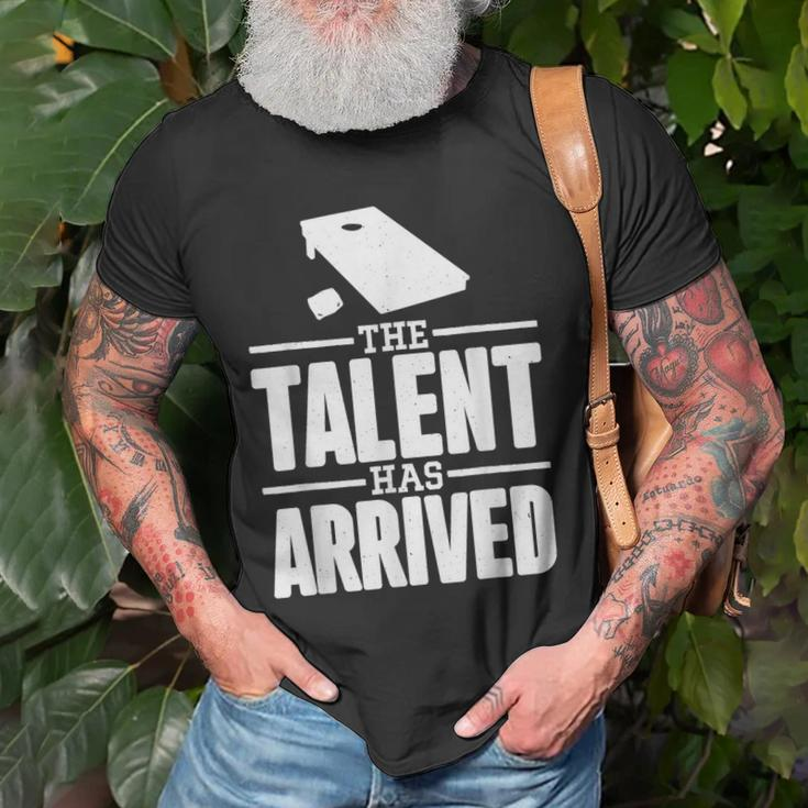 The Talent Has Arrived Funny Cornhole Men Cornhole Grandpa Old Men T-shirt Gifts for Old Men