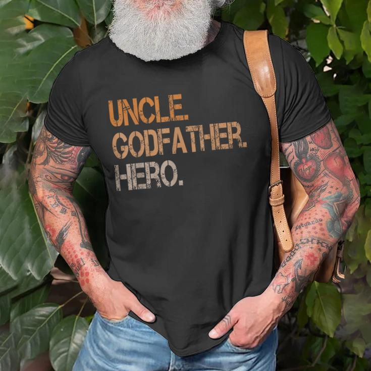 Uncle Godfather Hero Cool Family Gift For Best Uncle Old Men T-shirt Gifts for Old Men