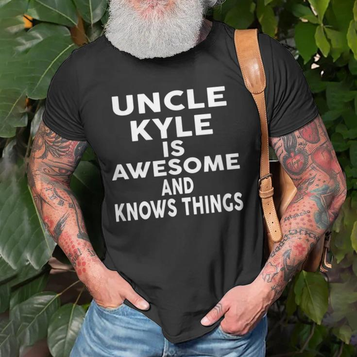 Uncle Kyle Is Awesome And Knows Things Old Men T-shirt Gifts for Old Men