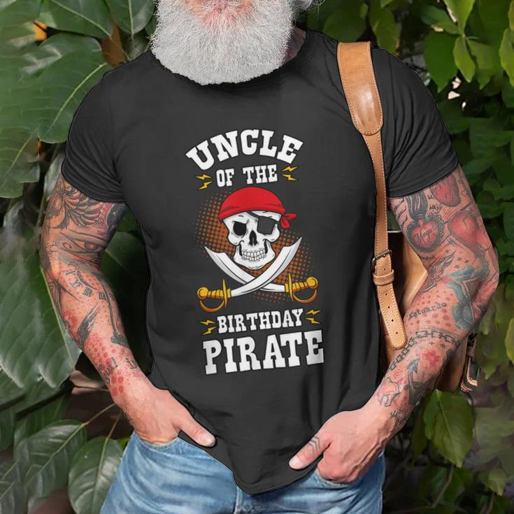 Uncle Of The Birthday Pirate Themed Matching Bday Party Old Men T-shirt Gifts for Old Men
