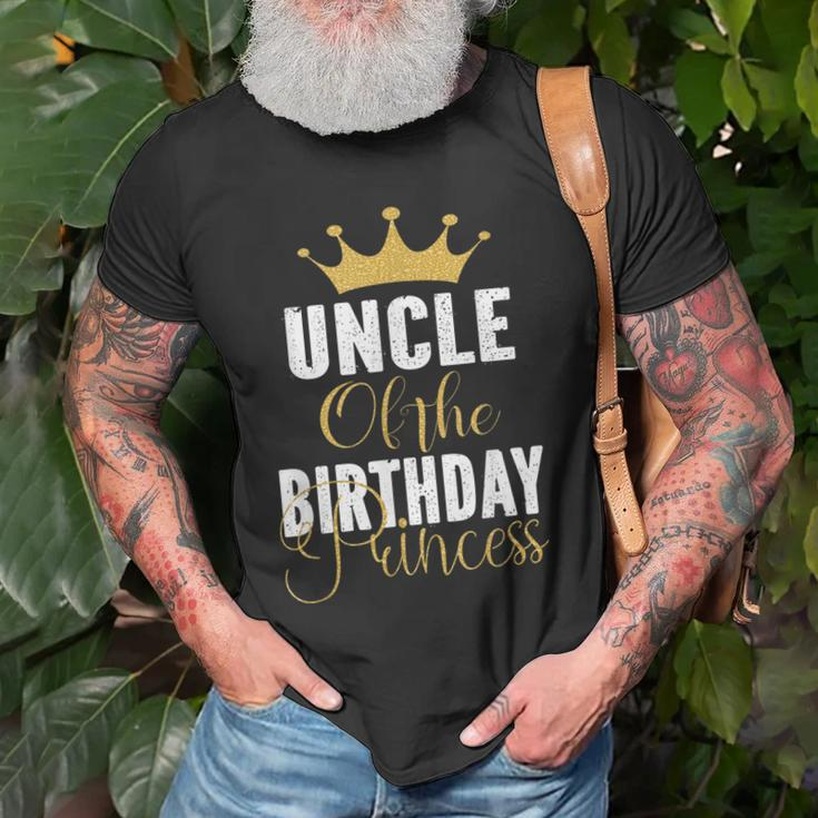 Uncle Of The Birthday Princess Girls Party Old Men T-shirt Gifts for Old Men