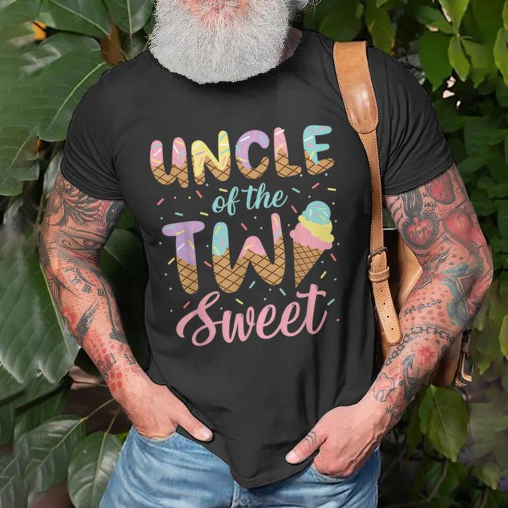 Uncle Of The Two Sweet Birthday Girl Ice Cream Lovers 2Nd Old Men T-shirt Gifts for Old Men