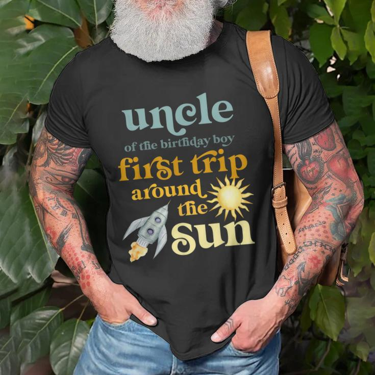 Uncle Outer Space 1St Birthday First Trip Around The Sun Gift For Mens Old Men T-shirt Gifts for Old Men