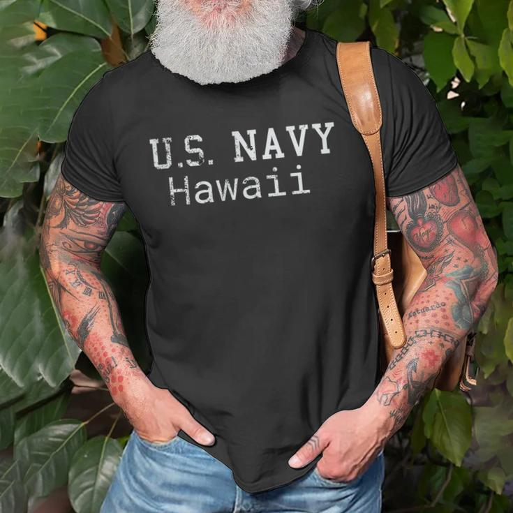 Usnavy Hawaii Military Veterans Navy Submarine Gift Old Men T-shirt Gifts for Old Men
