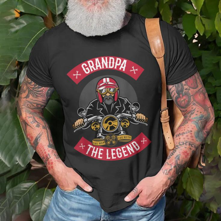 Vintage Biker Grandpa The Man The Myth The Legend Motorcycle Old Men T-shirt Gifts for Old Men