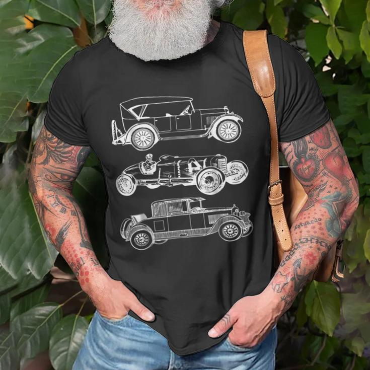 Vintage Cars Car Retro Automobiles Mechanic Old Men T-shirt Gifts for Old Men