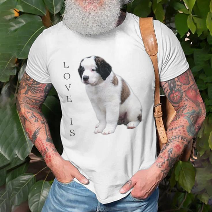 Saint Bernard Women Men Kids Love Dog Mom Dad Pet Old Men T-shirt Gifts for Old Men