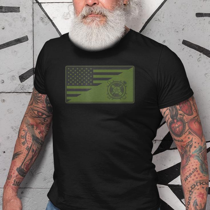 Army Logistics Branch American Flag Old Men T-shirt
