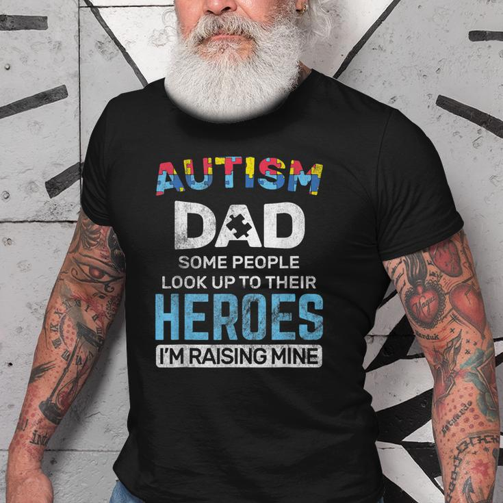Autism Dad Autism Awareness Autistic Spectrum Asd Old Men T-shirt