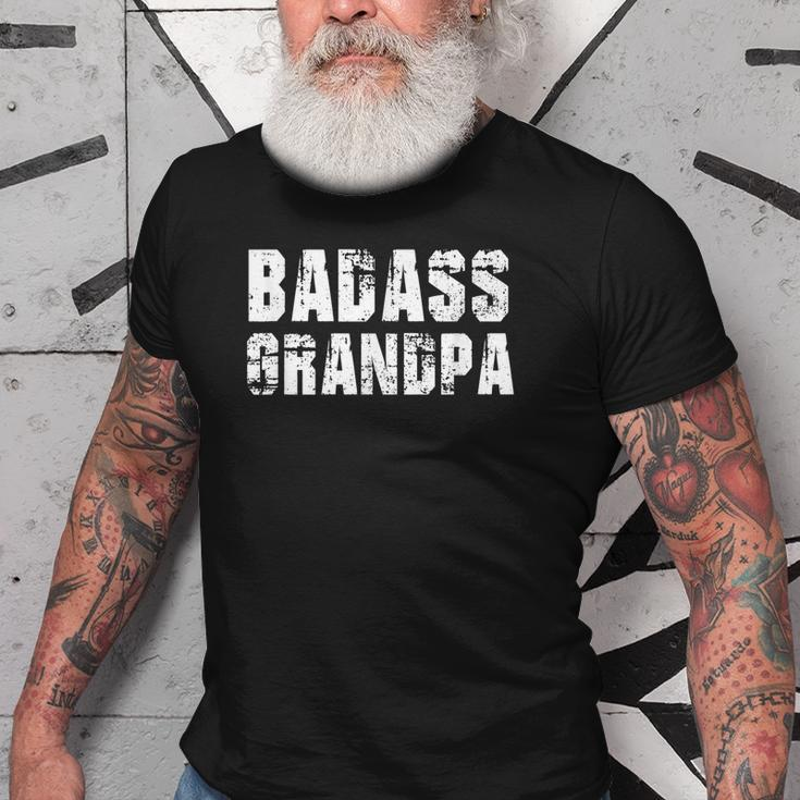 Badass Grandpa Awesome Grand Parent Grand Kids Gift Old Men T-shirt