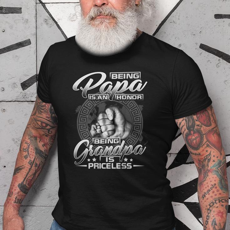 Being A Papa Is An Honor Being A Grandpa Is Priceless Gift For Mens Old Men T-shirt