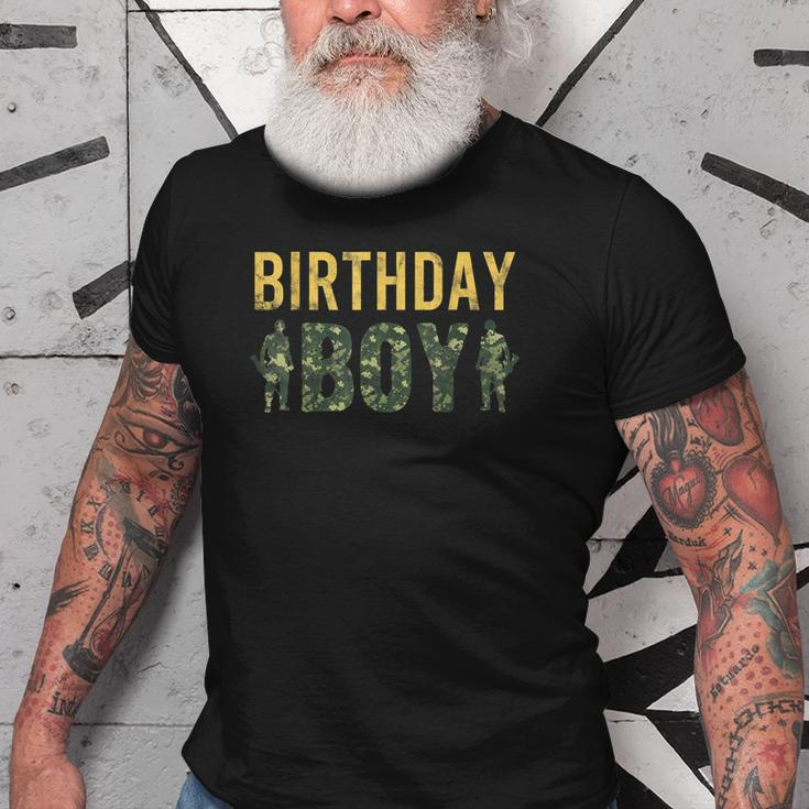 Birthday Boy Army Military Party Camouflage Lover Gift Old Men T-shirt