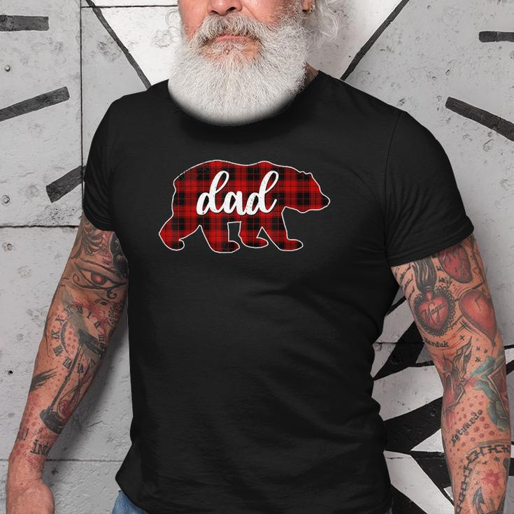 Christmas Red Plaid Dad Buffalo Matching Family Papa Pajama Old Men T-shirt