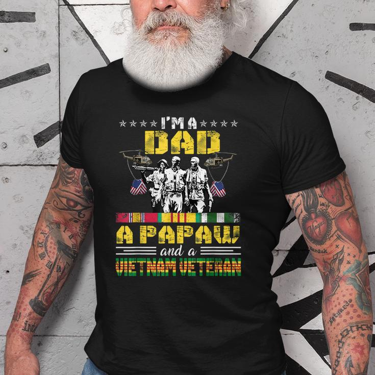 Dad Papaw Vietnam Veteran Vintage Military Mens Gift For Mens Old Men T-shirt
