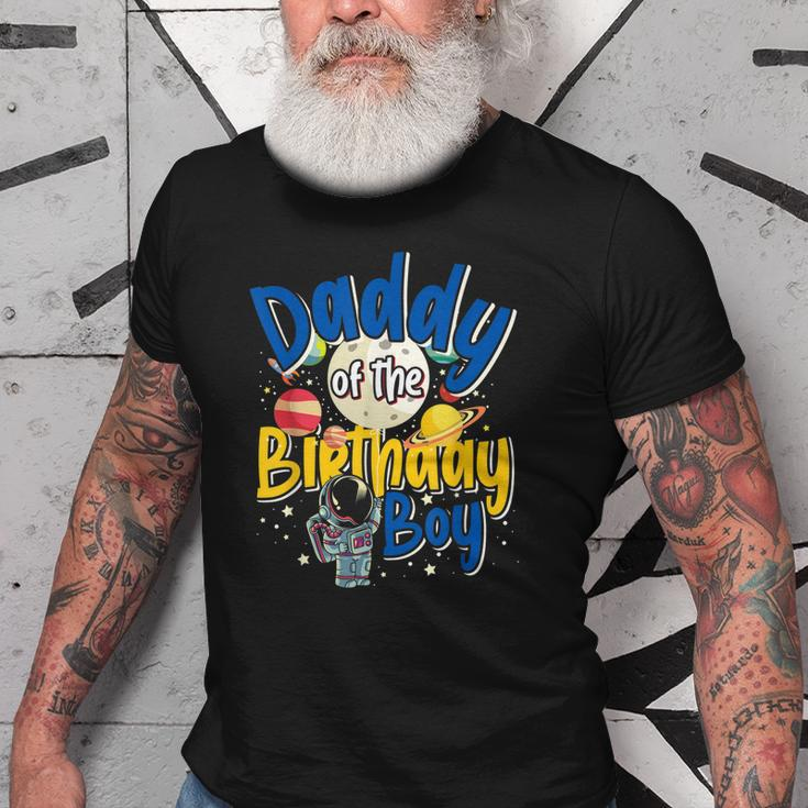 Daddy Of The Birthday Boy Father Gift Astronaut Birthday Old Men T-shirt
