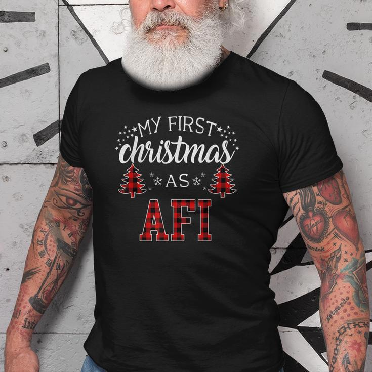 First Christmas As Afi New Grandpa Xmas Gift Gift For Mens Old Men T-shirt