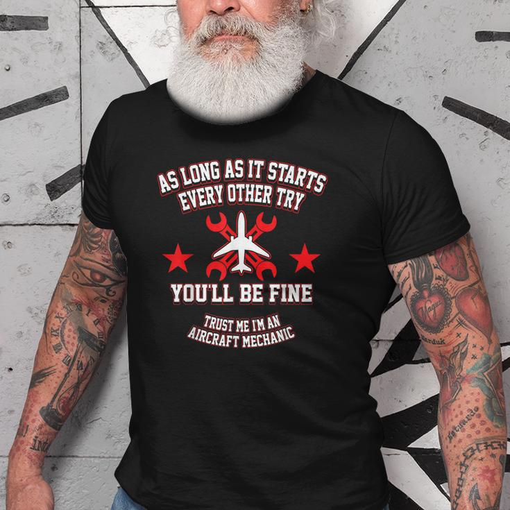 Funny Aircraft Mechanic Trust Me Im An Aircraft M Old Men T-shirt