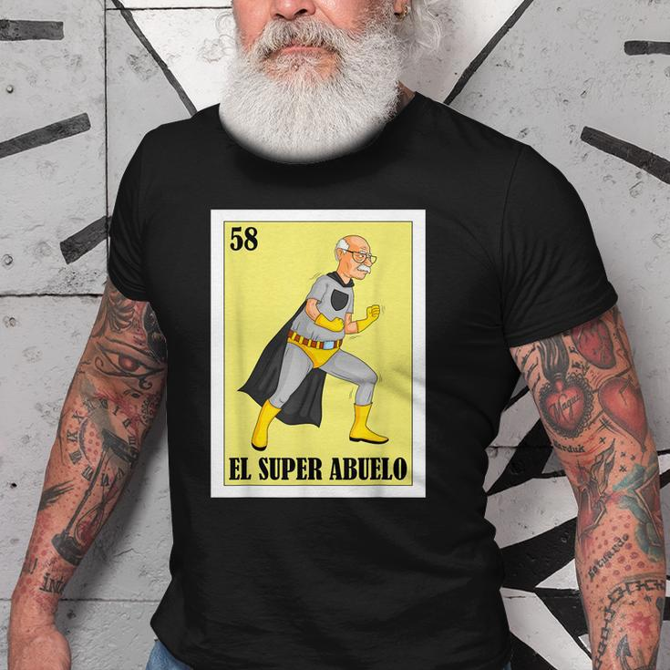 Funny Mexican Design For Grandpa El Super Abuelo Old Men T-shirt